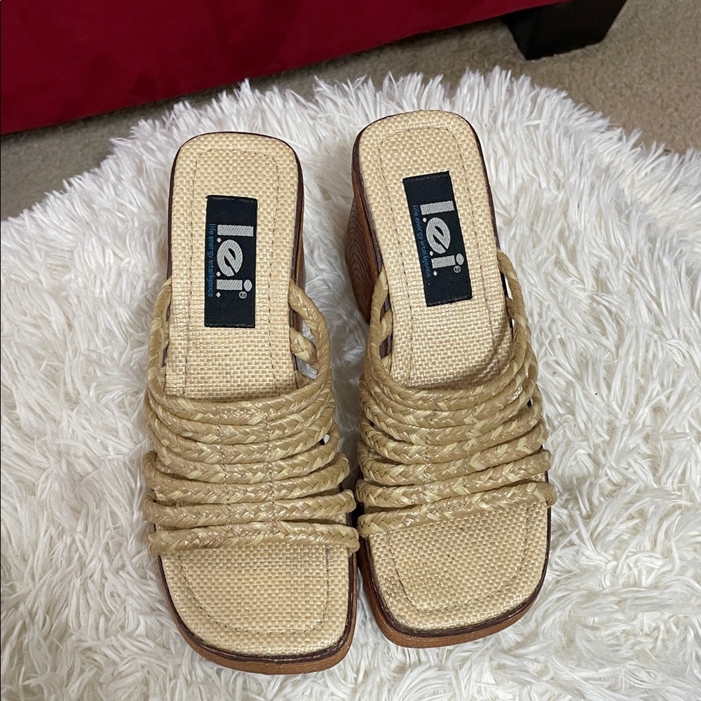 Lei Tan Woven Espadrille Sandals